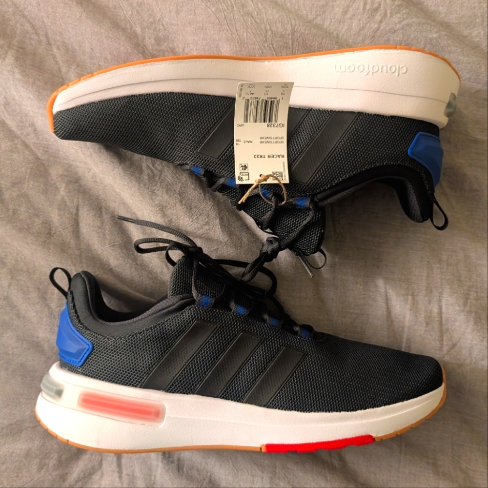 NWT adidas Racer TR23 Sneakers Carbon/Black/Team Royal Blue